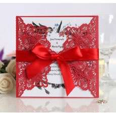 Laser Cut Iridescent Paper Wedding Supplies Lace Greeting Card Invitation Card